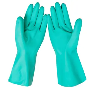 Ucuz ev yeşil lateks eldiven bulaşık yıkama için temizlik eldiveni lateks el eldiven lateks malzeme