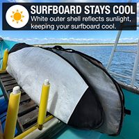 Bolsa de Lona para Tabla de Surf ODM/OEM con Cierre, Apta para Todas las Formas de Tablas de Surf, Funda Acolchada Resistente, Correa de Hombro Cómoda