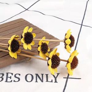 Flores secas hechas a mano, girasoles artificiales para decoración del hogar, flores <span class=keywords><strong>Happy</strong></span> - Product Image 5