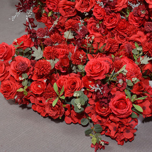 Arco Floral de Seda en Forma de Corazón Rojo Romántico para Propuesta de Matrimonio, Arreglo Floral Artificial, Decoración para Fiesta de San Valentín - Product Image 3