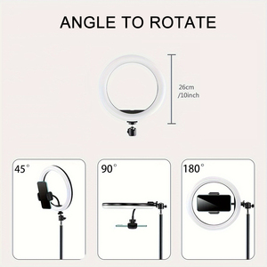 Hot Bán Có Thể Điều Chỉnh 0.5M 1.1M 1.6M 2.1M Tripod Đứng & 10 "<span class=keywords><strong>LED</strong></span> Ảnh Tự Sướng Vòng Ánh Sáng Cho Live Streaming Tiktok Trang Điểm Video - Product Image 3