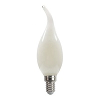 Ampoule LED C35 E14 E27 4W à filament de bougie, décoration d'intérieur, ambre givré, base B22/E26, 110-240V, garantie de 2 ans, 2700K