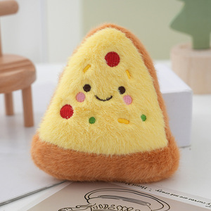 Giocattoli di Peluche all'Ingrosso, Simpatico Portachiavi a Forma di Pizza con Imbottitura in Cotone PP, Decorazione per Borse a Forma di Sandwich e Formaggio - Product Image 5
