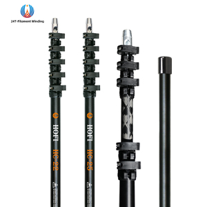 Pôles télescopiques en fibre de carbone robuste HOFI, 22 pieds, 25 pieds, rallonges, connecteurs de poteaux de tente de récolte, pinces, outil de nettoyage - Product Image 1