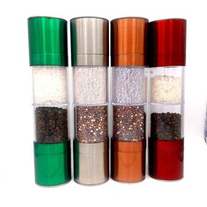 Gadget de cuisine créatif 2 en 1, moulin à poivre et à sel, cylindre en acier inoxydable détachable, transparent, pour la cuisine - Product Image 3