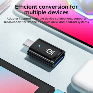 Adaptateur OTG <span class=keywords><strong>USB</strong></span> vers Type-C pour iPhone 15 Pro Max, MacBook, Huawei : Connectez <span class=keywords><strong>clé</strong></span> <span class=keywords><strong>USB</strong></span>, lecteur flash, souris, clavier à votre téléphone ou ordinateur - Product Image 3