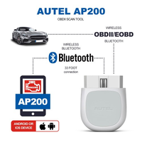 Autel MaxiAP AP200 Bluetooth OBD2 Lector de código Sistema completo Diagnósticos AutoVIN TPMS IMMO Servicio DIYers Edición simplificada de MK808