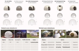 Maison à bulles transparente sphérique moderne pour le camp en plein air Hôtels Resorts Restaurants Zones panoramiques-Loisirs Homestay - Product Image 6