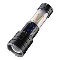 Lampe torche LED laser blanche multifonction ultra-lumineuse, rechargeable, étanche, longue portée, pour usage extérieur et domestique