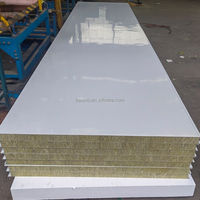 Dinding Eksterior Baja Abu-abu Gudang Desain Modern Ramah Lingkungan Tahan Api Tahan Air BESINO Rock Wool Sandwich 950mm