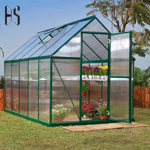 Fabbrica vendita diretta <span class=keywords><strong>giardino</strong></span> <span class=keywords><strong>in</strong></span> policarbonato foglio verde casa con telaio <span class=keywords><strong>in</strong></span> lega di alluminio impianto serra - Product Image 3