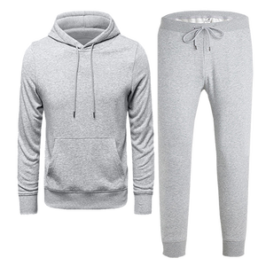 Survêtement Hommes Offre Spéciale À Capuche Costumes Ensembles Solides Hommes Sweatshirts Survêtement Printemps Hiver Molleton Pull Avec Capuche 2 pièces Ensemble - Product Image 3