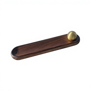 Dernier porte-encens en bois de sheesham Design Simple 2023/brûleur d'encens avec boule en laiton nouvelle conception avec prix pas cher - Product Image 1