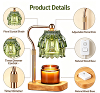 Lampe chauffe-bougie avec minuterie et variateur d'intensité - Cadeau d'anniversaire pour femme, maman, chauffe-cire électrique
