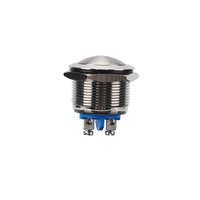 Interruptor de Botón Pulsador Pequeño Impermeable de 16 mm, Interruptor Metálico de Reinicio Automático, Precio de Fábrica