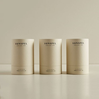 Boîte cylindrique de luxe personnalisée avec fenêtre pour bombes de bain, emballage pour soins de la peau, vente en gros