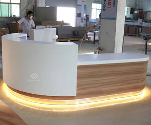 De madera de muebles de salón <span class=keywords><strong>restaurante</strong></span> recepción con luz led - Product Image 5