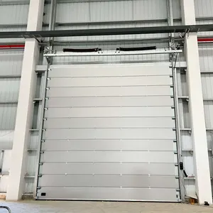 Современная Автоматическая секционная Дверь Склада, лучшая Изолированная секционная стальная дверь, Заводская верхняя промышленная дверь
