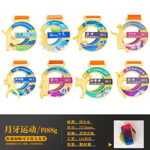 Wholesale Custom Medals Cheap Blank Zinc Alloy 3d Marathon Run Medal Sports Metal Basketball Soccer Football Medal with <b>Ribbon</b> - Product Image 4