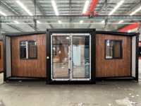 Maison conteneur mobile préfabriquée de 20 pieds, deux chambres, résidence familiale, structure en acier, moderne, extensible et portable