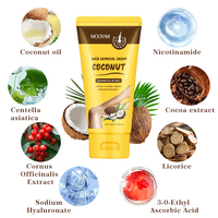 Crème dépilatoire à l'huile de coco pour les aisselles, les jambes et les bras, crème dépilatoire hydratante, nourrissante et douce