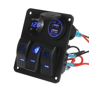 Modificación con interruptor de panel de combinación USB 3 + 2 Interruptor de panel de combinación de yate para automóvil RV y Yate - Product Image 5