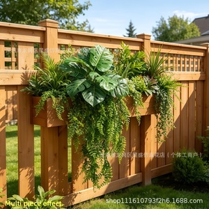 <b>Wall</b> Hanging Artificial Plant Fern Vine Monstera <b>Leaf</b> Green Silk Flower 3Pcs Set <b>Decorative</b> Indoor Greenery - Product Image 5