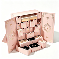 Caja de Regalo Sorpresa de Papel Navideña Personalizada, Caja de Almacenamiento Grande para Cosméticos, Juego de Cajas de Regalo Navideñas, Caja de Calendario de Adviento