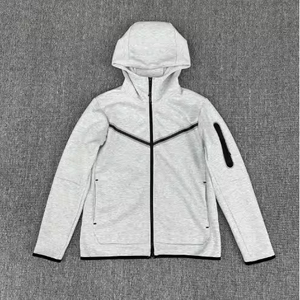 <strong>2026</strong> High Quality Teen Tech Fleece Thick Man Sports Tracksuits Bottoms Tech Fleece Full Zip up Hoodie for Autumn Season Hoodies - Product Image 5