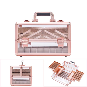 Copertura Personalizzata in Alluminio Geometrico Resistente per Postazione di Lavoro Manicure, Chiusura per Valigia Porta Attrezzi da Salone e Studio Trucco - Product Image 3
