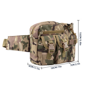 Sac banane tactique multifonctionnel pour <span class=keywords><strong>homme</strong></span> en toile camouflage <span class=keywords><strong>avec</strong></span> fermeture éclair et <span class=keywords><strong>pochette</strong></span> pour bouteille d'eau – Vente en gros - Product Image 3