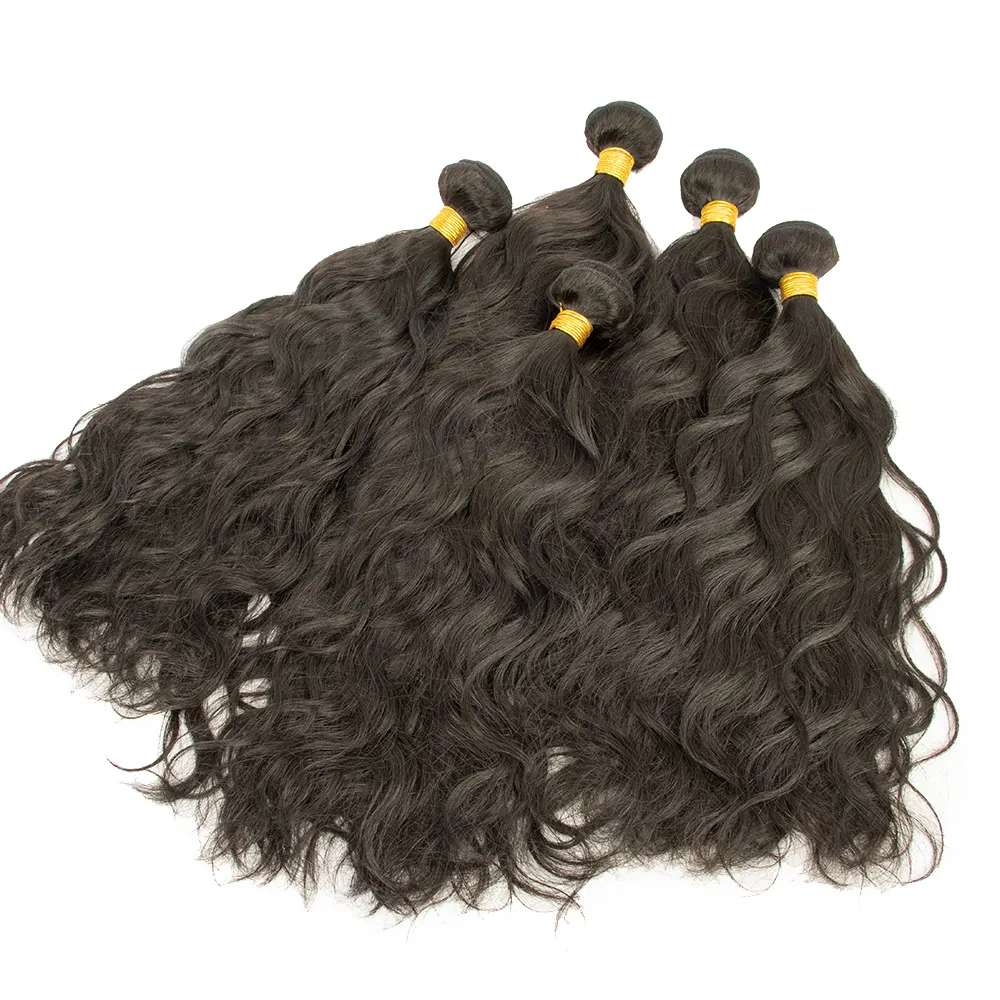 12A Mink Single Donor raw indian hair Water Wave 100% Human Hair Unprocessed Cuticle Aligned Human Hair Weave