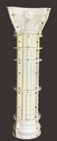 Moule de colonne romaine d'église européenne de haute précision en plastique ABS durable pour décoration extérieure, coffrage en béton, durée de vie de 3 ans