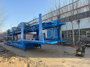 Semi-remorque porte-voitures de style nouveau, 3 essieux, 6 à 10 unités, à vis, pour le <span class=keywords><strong>transport</strong></span> de voitures et de conteneurs - Product Image 2