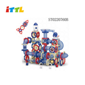 Juguete Educativo STEM, Bloques de Construcción de Plástico, Juego de Pistas, Tobogán, Modelo de Pista de Carreras de Canicas - Product Image 5