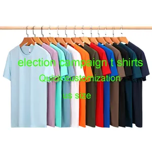 T-shirts blancs vierges T-shirts promotionnels en gros pas chers T-shirts de campagne électorale Hommes T-shirts imprimés personnalisés Pour Hommes