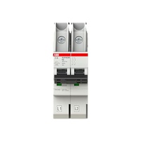 Disjoncteur miniature SUP400 K, 2 pôles, pouvoir de coupure 20 kA, 8 A, 480 V CA, série 2CCG000110R0001 2CC