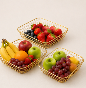 Home <b>Storage</b> Decorative Art Deco <b>Basket</b> Organizer Multipurpose Container Fruit <b>Basket</b> For Kitchen Counter <b>Storage</b> - Product Image 4