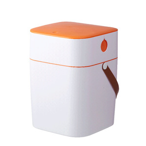 Open the Press Cover Desktop Dustbin Mini Trash Can with Spring Cover Table Refuse Bin Wastepaper Basket Waste Bin Garbage Can