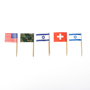 Palillos de Madera Desechables Personalizados de Alta Calidad con la Bandera de Israel, Ecológicos, para Decoración de Comida en Fiestas, de Zhejiang Mircoeco - Product Image 2
