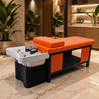Douche à circulation d'eau orange Offre Spéciale Shampooing thaïlandais Spa Bed Plumbed