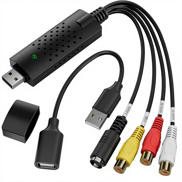VHS Digital Converter RCA USB 2.0 Video Capture Card Record VHS to Digital for MAC/PC Model BR116 Made in China
