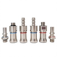 Raccords rapides haute pression Danfoss Stubli UQD04 à refroidissement liquide, interchangeables, conformes OCP, en acier inoxydable 316L poli