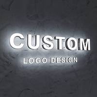 Lettres lumineuses LED 3D personnalisées pour numéro de maison solaire extérieur, enseignes en aluminium, panneau lumineux, lettres éclairées