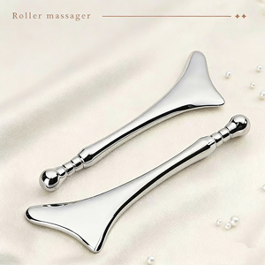 Masseur facial, bâton de réflexologie des fascias, acier inoxydable 304, stylo de méridien, point d'acupuncture, bâton de gua sha pour le visage, les yeux et les oreilles - Product Image 3