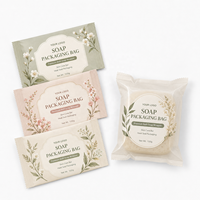 Sachets d'échantillons de soins de la peau avec logo imprimé personnalisé, sachet en feuille d'aluminium thermoscellable, emballage en plastique imperméable pour savon en barre