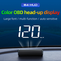 WIIYII M4 OBD2 HUD para Auto, Velocímetro Digital Inteligente, Alarma de Exceso de Velocidad, Advertencia de Seguridad Vehicular, Conexión Plug and Play, Universal para Automóviles