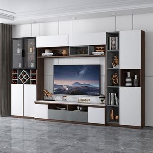 Mueble de TV Contemporáneo, Mueble de Pared Moderno de Lujo, Diseño de Mueble de TV Flotante para Sala de Estar - Product Image 2