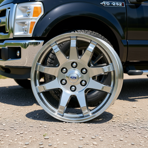 ฝาครอบล้อฟอร์ด 19.5 นิ้ว 10 รู ขัดเงา สแตนเลสสตีล แบบยึดด้วยสลักเกลียว สำหรับ F450 F550 ปี 2005-2020 - Product Image 2