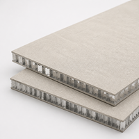 Panel Sarang Lebah Aluminium Linen Biru Muda Kustom Ramah Lingkungan Ringan Tahan Api untuk Dinding dan Plafon Interior